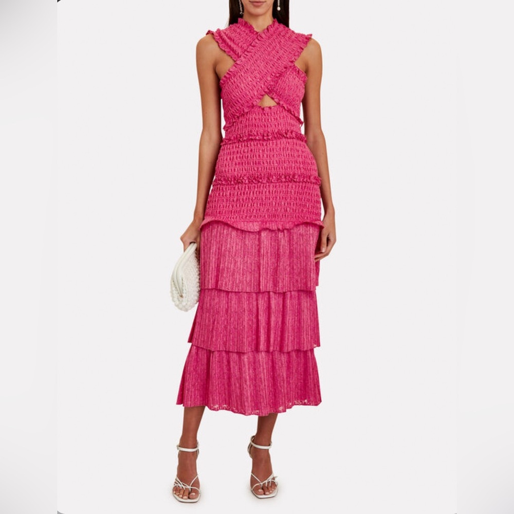 Saylor Lin Smocked Midi Dress